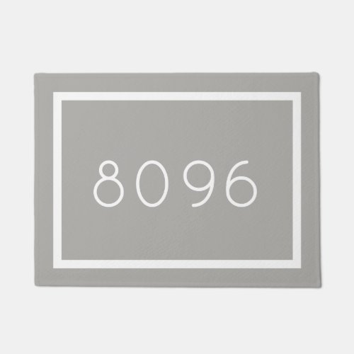 Modern Address Number  Editable Colors Doormat