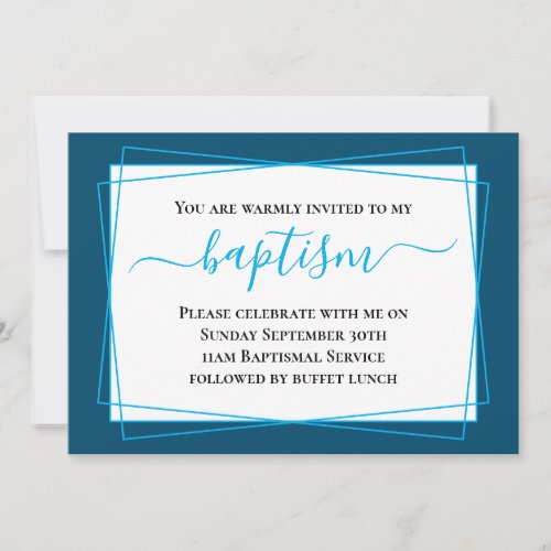 Modern Adult Baptism Invitation