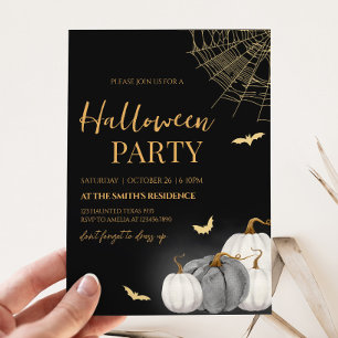 Modern Adult Pumpkin Halloween Party Invitation