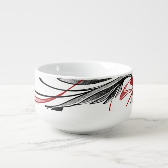 modern advanced line art Soup Mug (Front)