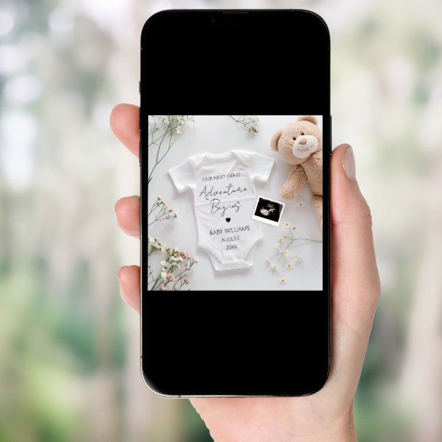 Modern Adventure Pregnancy Announcement (Front Digital)