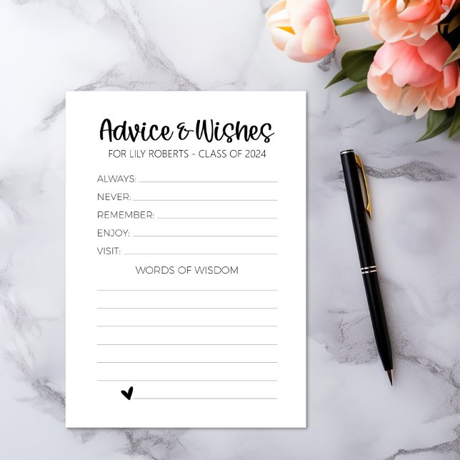 Modern Advice and Wishes for Graduate Cards (Creator Uploaded)