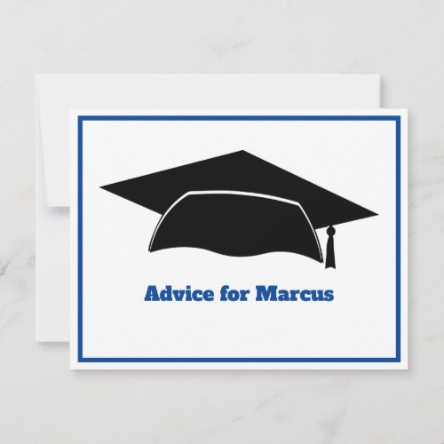 Modern Advice Wishes Party Blue Graduation