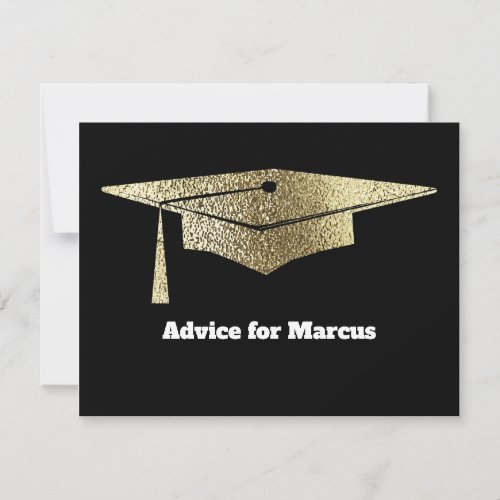 Modern Advice Wishes Party Gold Graduation