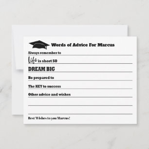 Modern Advice Wishes Party Graduation