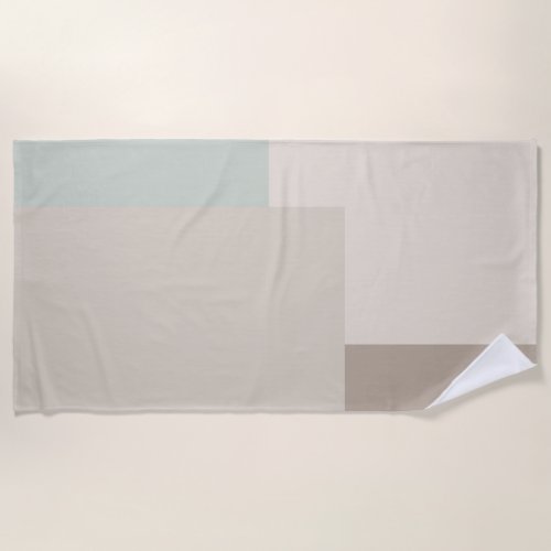 Modern Aesthetic Abstract Color Block Beach Towel