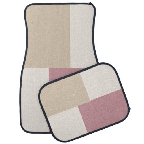 Modern Aesthetic Abstract Color Block Car Mats