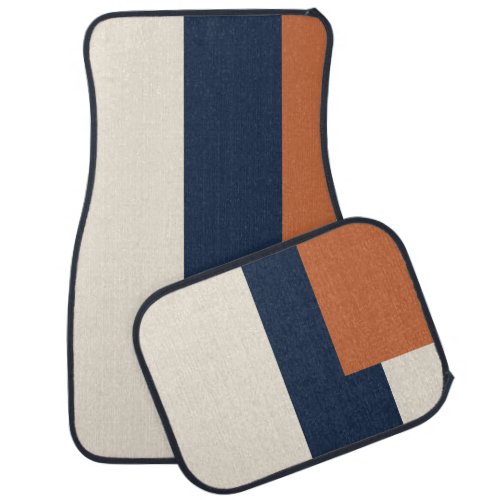 Modern Aesthetic Abstract Color Block Car Mats