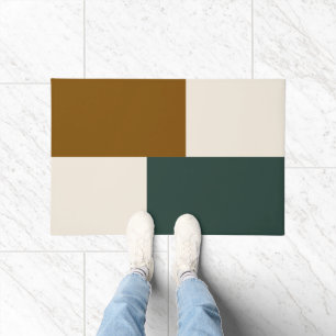 Modern Aesthetic Abstract Color Block Door Mat