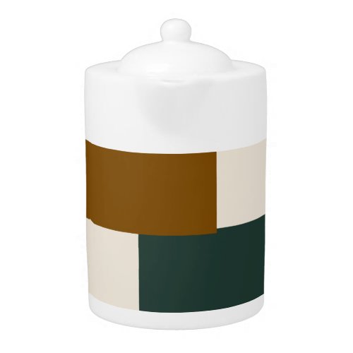 Modern Aesthetic Abstract Color Block teapot