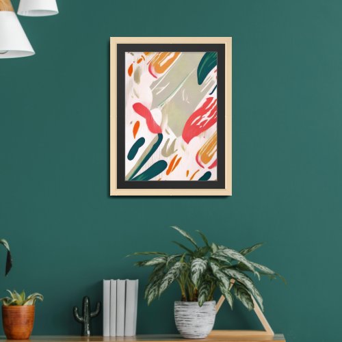 modern aesthetic abstract  framed art