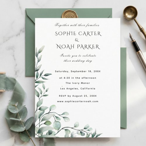Modern Aesthetic Classic Modern Wedding Invitation