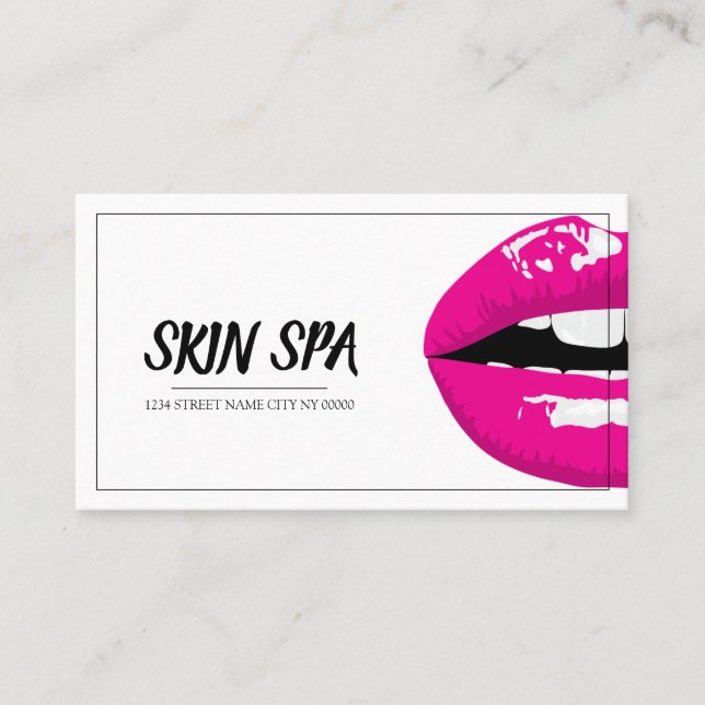 Modern Aesthetic Nurse, Doctor, Cosmetic Surgery Business Card (Front)