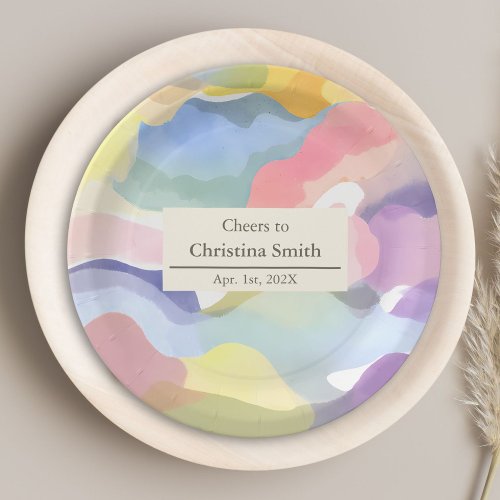 Modern Aesthetic Pastel Spring Retirement Party