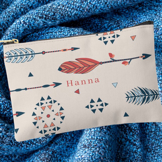 Modern Aesthetic Simple Cute Trendy Arrow Pattern Accessory Pouch (Creator Uploaded)