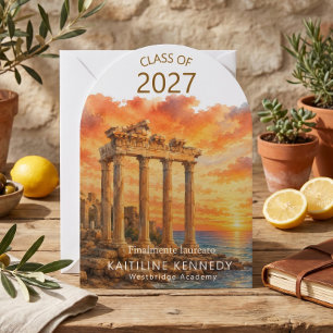 Modern Aesthetic Sun Classic Graduation Invitation