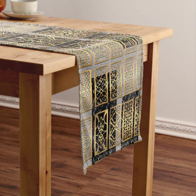 Modern African Abstract Design Short Table Runner | Zazzle