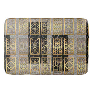 Modern African American Abstract Design Bath Mat