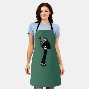 Modern African American abstract woman  Apron