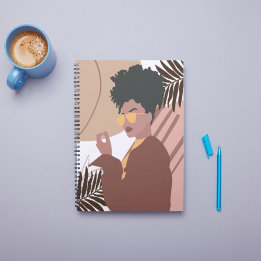 Modern African American Woman Boho Art Planner