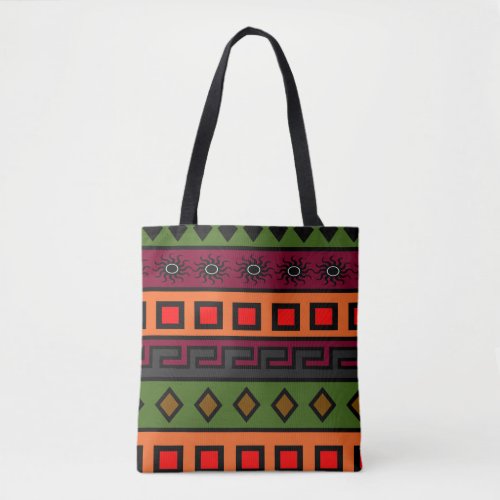 modern African colored pattern Tote Bag