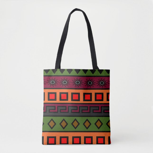 modern African colored pattern Tote Bag (Front)