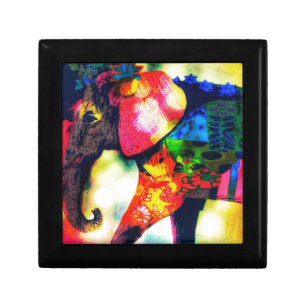 Modern African Elephant Pop Art Contemporary Gift Box