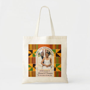 Modern African Ghana Kente WEDDING Guest Favor Tote Bag
