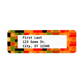 Modern African Kente Cloth Pattern Label