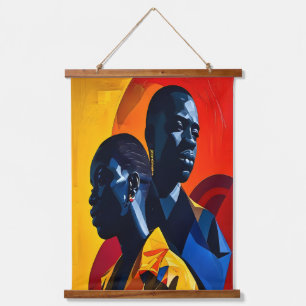 Modern Afrocentric Abstract Art Hanging Tapestry