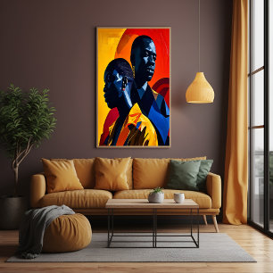 Modern Afrocentric Abstract Art Poster