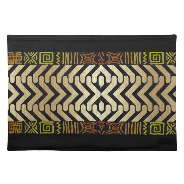 Modern Afrocentric Motif  Cloth Placemat (Front)