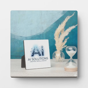 Modern AI Solutions Logo Tabletop Plaque with Ease