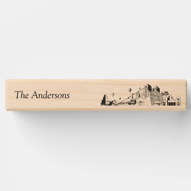 Modern Albuquerque Wedding Guestbook Lawn Game Topple Tower (Front)