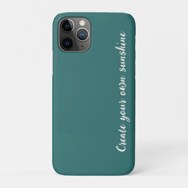 Modern Alexandrite Teal Geometric Monogram Case-Mate iPhone Case (Back)