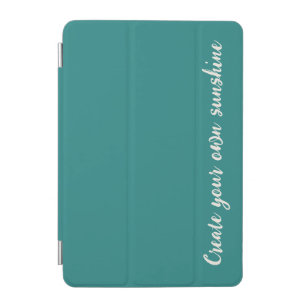 Modern Alexandrite Teal Geometric Monogram iPad Mini Cover