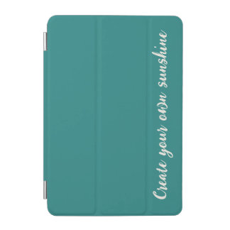 Modern Alexandrite Teal Geometric Monogram iPad Mini Cover