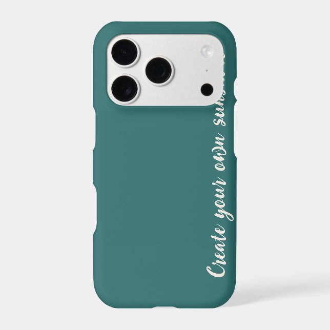 Modern Alexandrite Teal Geometric Monogram Iphone Case (Back)
