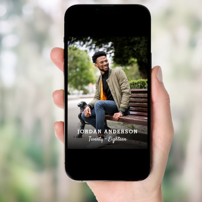 Modern All American Custom Photo Graduation Party Invitation (Front Digital)