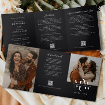 Modern All In One Details RSVP QR Code Wedding