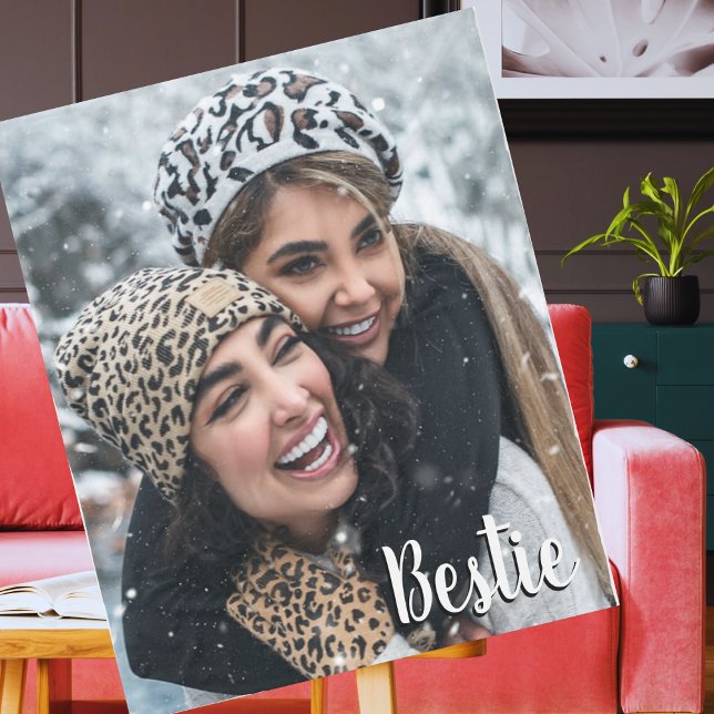 Modern All Over Photo Bestie Fleece Blanket (Creator Uploaded)