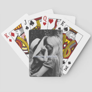 Modern All Over Photo Mommy and Me Poker Cards
