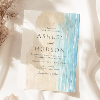 Modern All Seasons Beach Wedding Invitation
