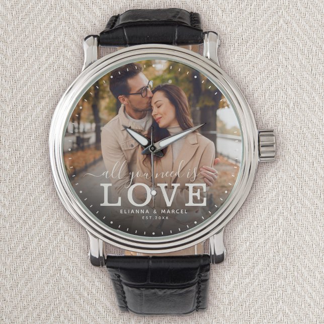 Modern ALL YOU NEED IS LOVE Wedding Photo Script Watch (Creator Uploaded)