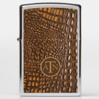 Modern Alligator Skin Monogram 