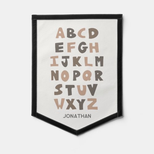 Modern Alphabet Personalized educational Poster Pennant