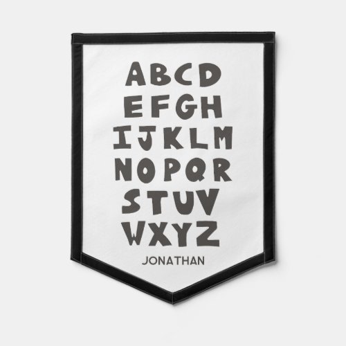 Modern Alphabet Personalized educational Poster Pennant