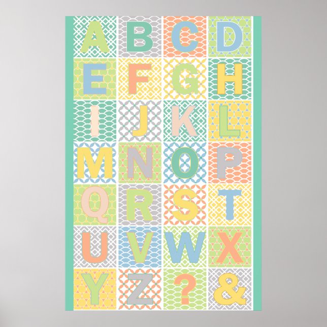Modern Alphabet Poster (Front)