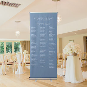 Modern Alphabetical Dusty-Blue Seating Retractable Banner