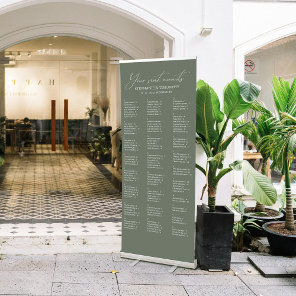 Modern Alphabetical Large Wedding Seating Retractable Banner